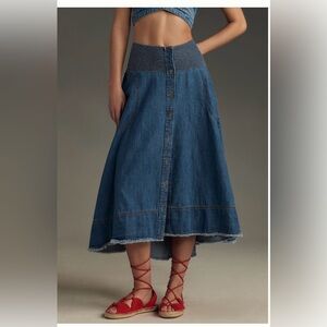 Anthropologie  Denim Skirt 3X